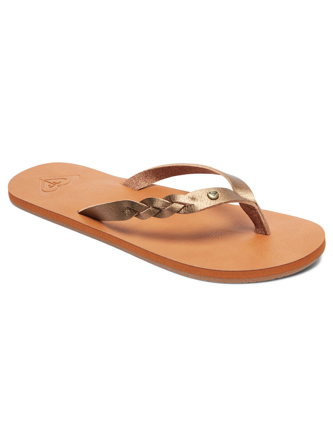 tan roxy flip flops
