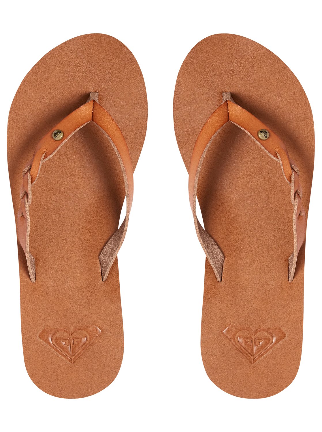 tan roxy flip flops