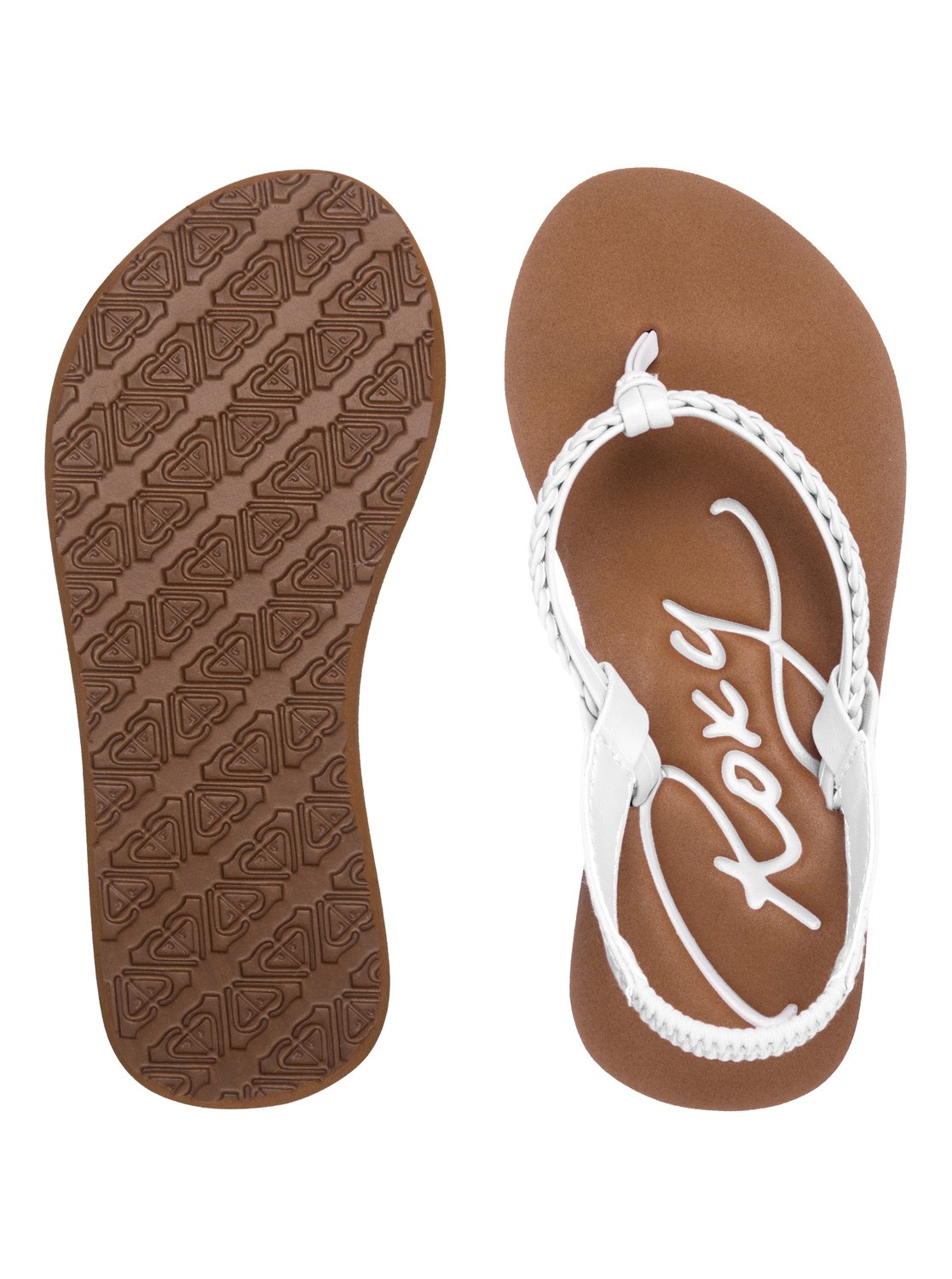 roxy white flip flops