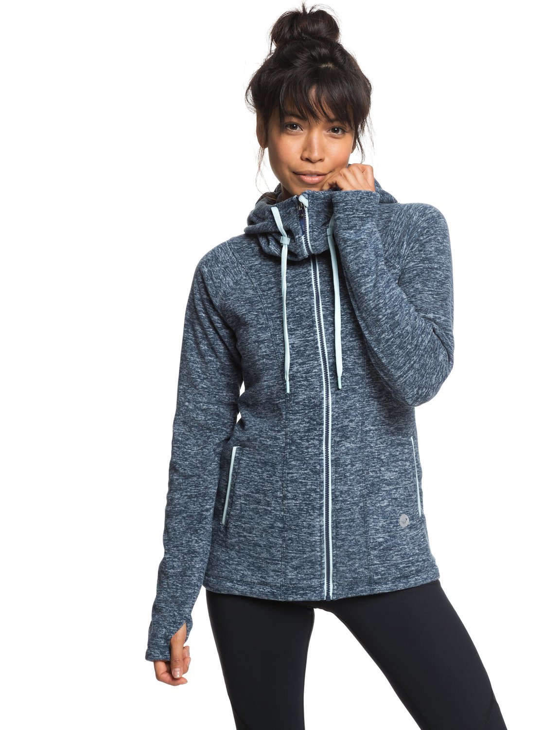 Electric Feeling Zip Up Hoo Erjft03790 Roxy 1 Electric Feeling Zip Up Hoo Blue Erjft03790 Roxy