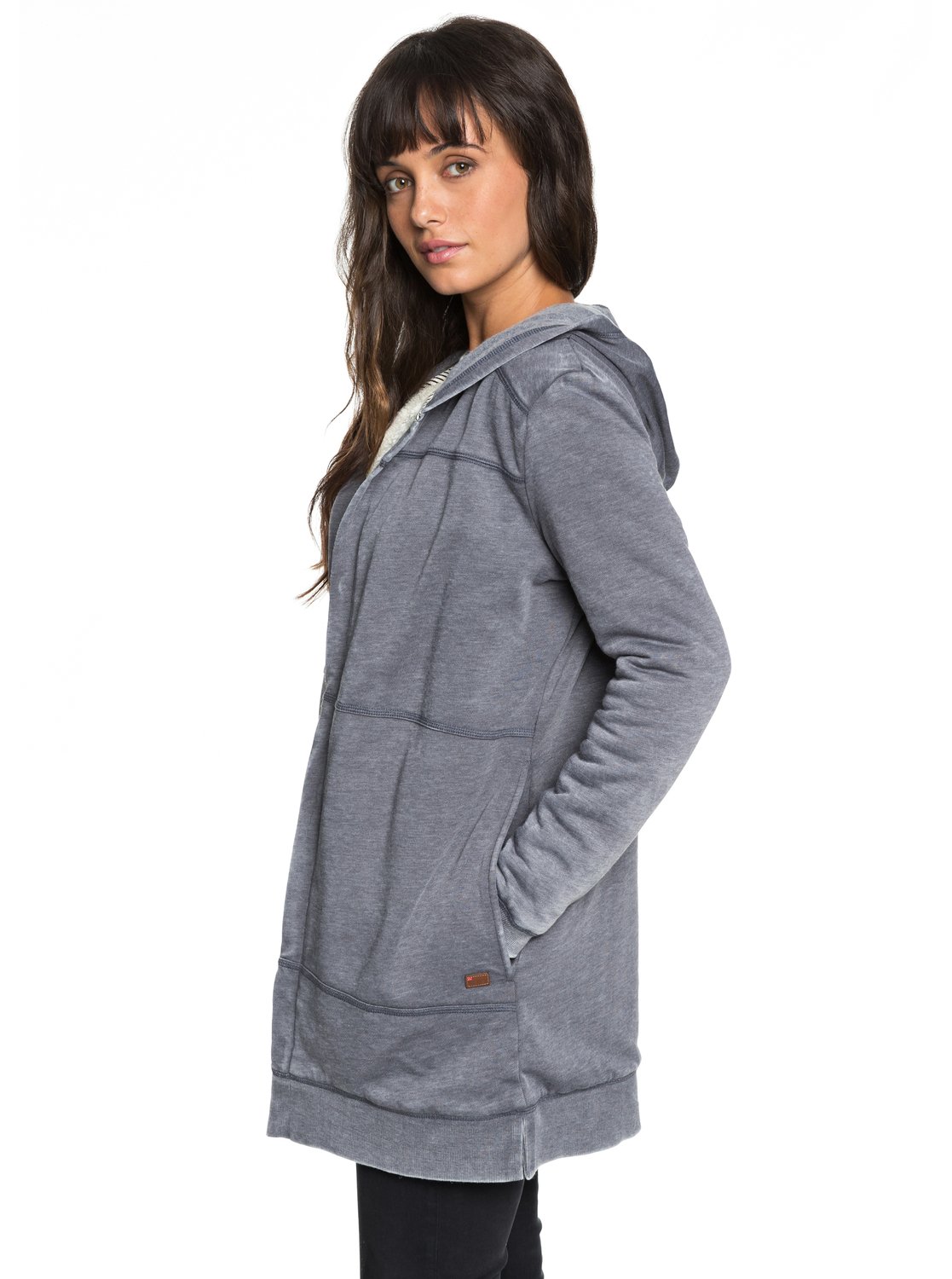 Black longline hoodie womens Clearance