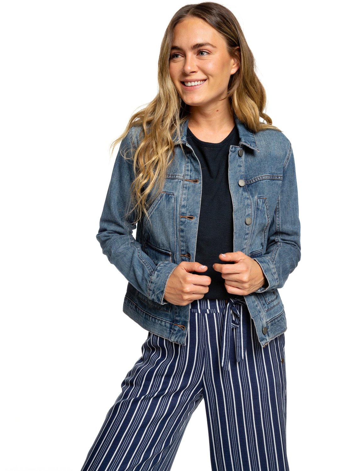 Tides Veste Roxy Oceanic en Erjjk03269 denim ZwTYSvTq8