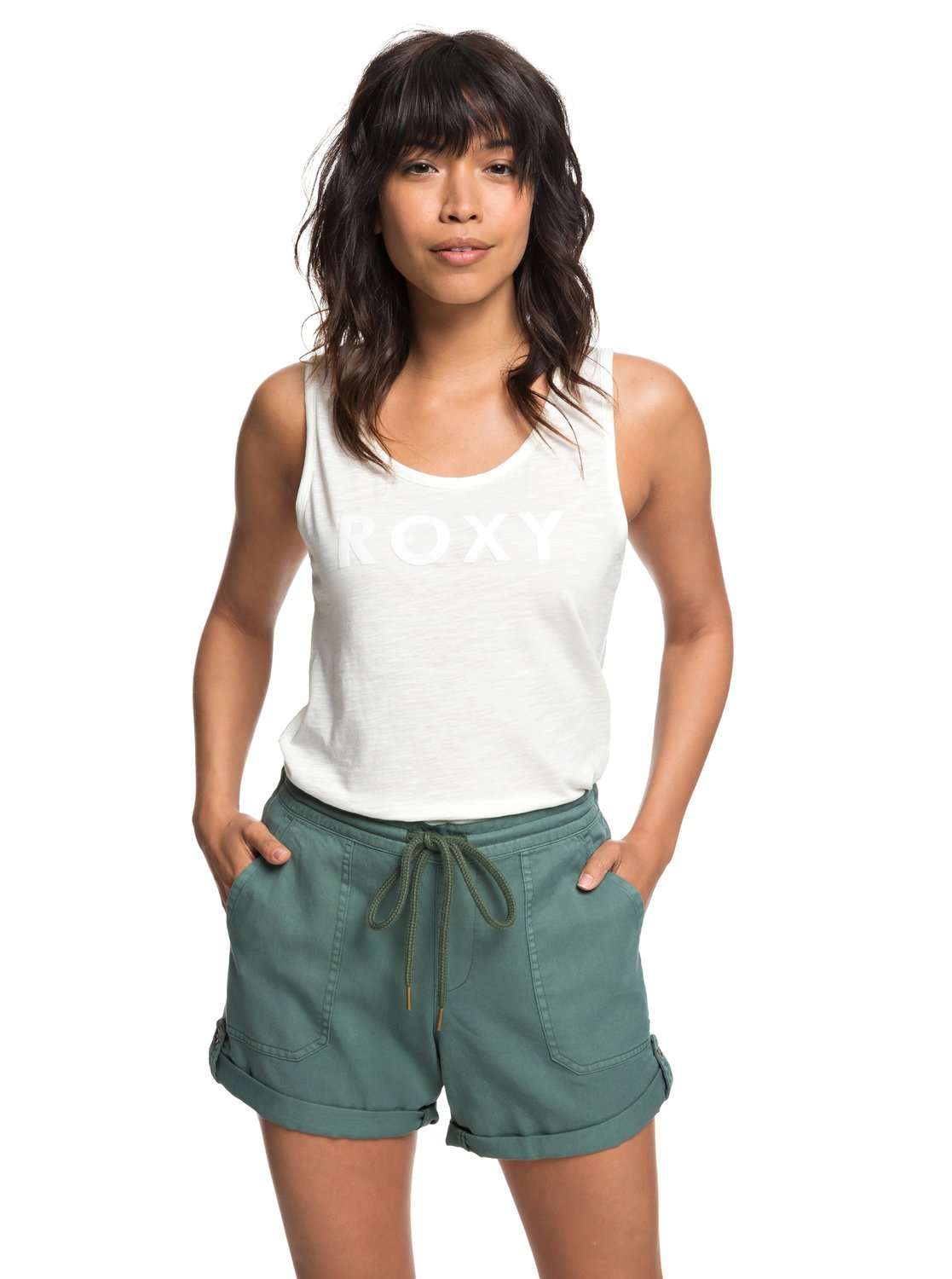 Arecibo para ERJNS03203 Cargo Short Mujer 0 Verde Roxy FwSdzqWxtE
