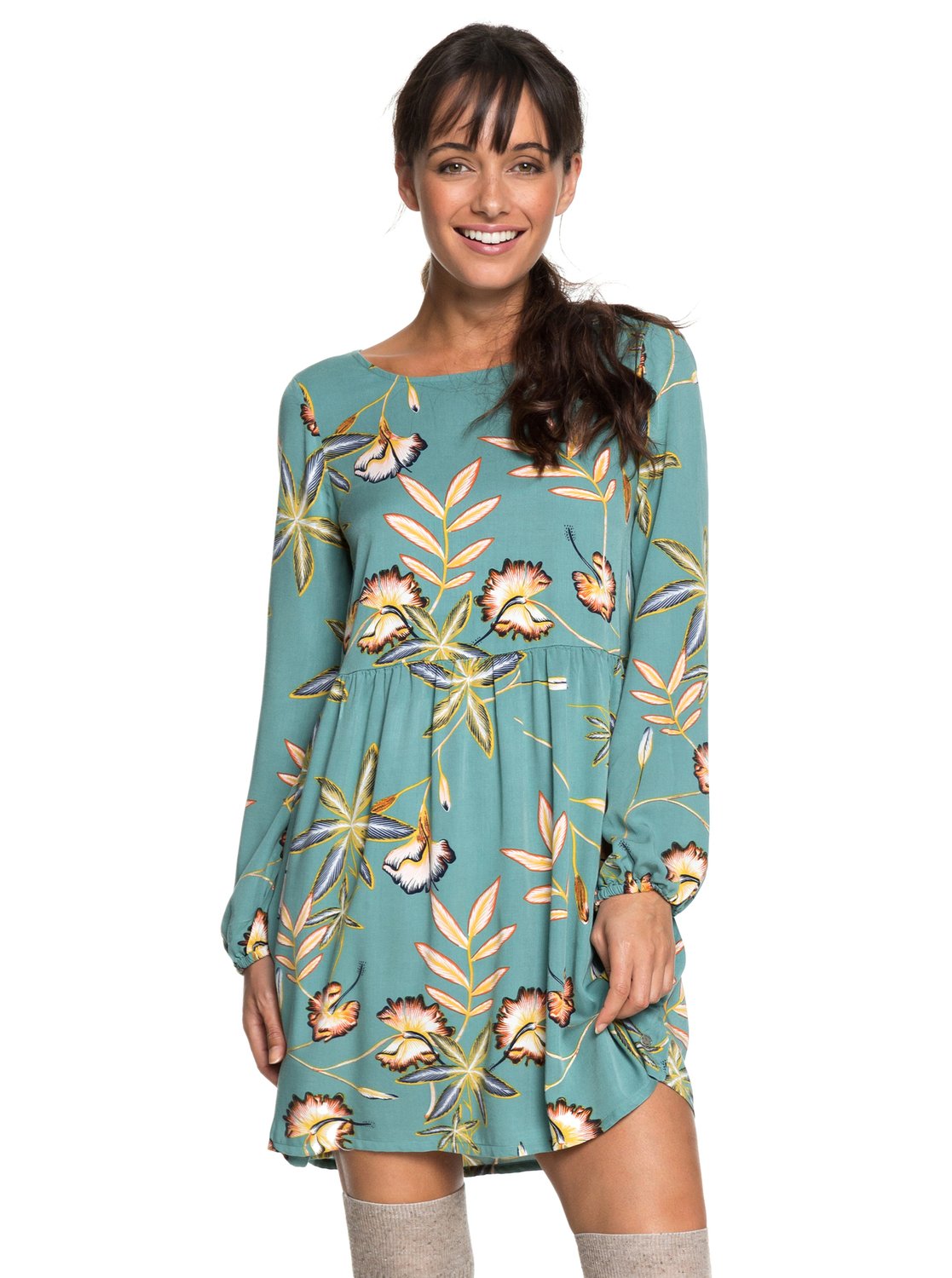 Highland Escape ERJWD03238 Femme pour 1 Roxy à Bleu manches longues Robe Pd1wqB6
