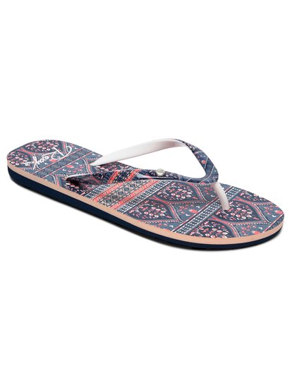 roxy, Сланцы Portofino, BLUE PRINT (buf) Portofino - Flip-Flops for Women ARJL100668