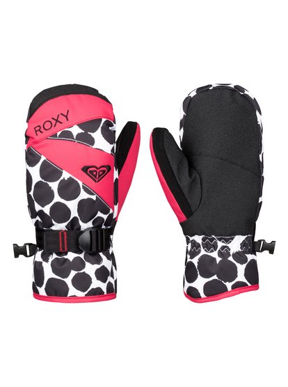 roxy, Сноубордические детские варежки Roxy Jetty, IRREGULAR DOTS_TRUE BLACK (kvj1) ROXY Jetty - Snow Mittens ERGHN03005