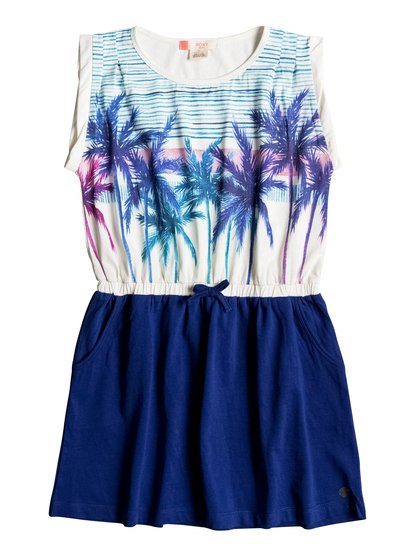 roxy, Двухцветное платье Presidio Palm, MARSHMELLOW (wbt0) Presidio Palm - Bi-colour Dress ERGKD03023