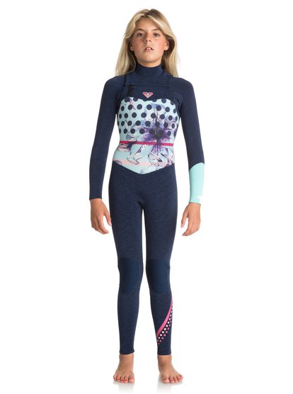 roxy, Гидрокостюм с молнией на груди 3/2mm Pop Surf, NAVY (bte0) 3/2mm Pop Surf - Chest Zip Wetsuit ERGW103021