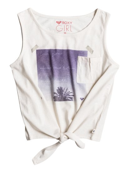 roxy, Вязаная майка Keys Boarder Sunrise Palm, MARSHMELLOW (wbt0) Keys Boarder Sunrise Palm - Knotted Vest Top ERGZT03178