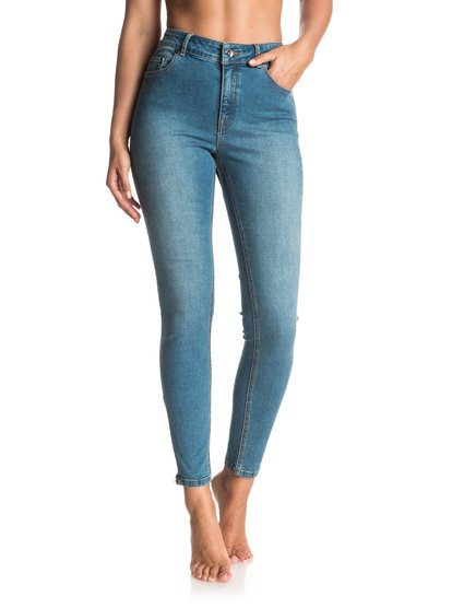 roxy, Очень узкие джинсы-скинни Night Spirit среднего размера Blue, MEDIUM BLUE (bmtw) Night Spirit Medium Blue - Super Skinny Jeans ERJDP03152