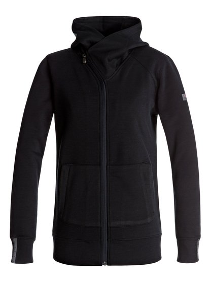 roxy, Худи на молнии Wrap It Up, TRUE BLACK (kvj0) Wrap It Up - Zip-Up Hoodie for Women ERJFT03563