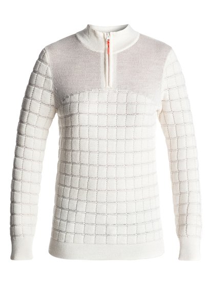 roxy, Толстовка на молнии ROXY Premiere, BRIGHT WHITE (wbb0) ROXY Premiere - Half-Zip Mid Layer for Women ERJFT03579