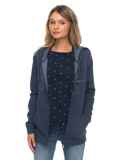 roxy, Толстовка на молнии Full Of Joy, DRESS BLUES HEATHER (btkh) Full Of Joy - Zip-Up Hoodie for Women ERJFT03695