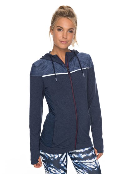 roxy, Толстовка на молнии Crazy Feeling, DRESS BLUES (btk0) Crazy Feeling - Technical Hoodie for Women ERJFT03716