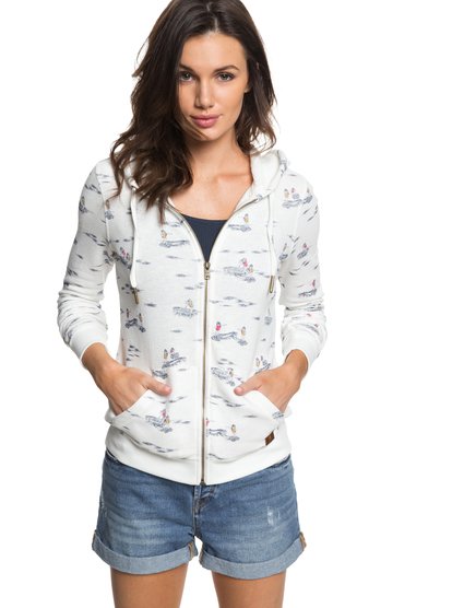 roxy, Толстовка на молнии Trippin, MARSHMALLOW BOAT TRIP SMALL (xwyb) Trippin - Zip-Up Hoodie for Women ERJFT03724