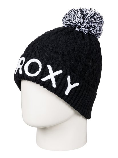 roxy, Шапка Fjord, TRUE BLACK (kvj0) Fjord - Cuff Beanie for Women ERJHA03266