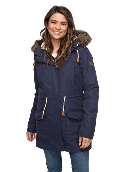 roxy, Парка Amy, PEACOAT (btn0) Amy - Waterproof Parka Jacket for Women ERJJK03184