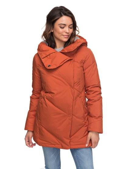 roxy, Куртка Abbie, ROOIBOS TEA (rzb0) Abbie - Waterproof Hooded Insulator Jacket for Women ERJJK03189