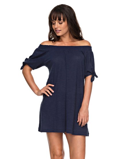 roxy, Платье Bright Blue Sky, DRESS BLUES (btk0) Bright Blue Sky - Off The Shoulder Dress ERJKD03161
