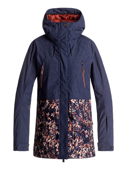 roxy, Сноубордическая куртка Tribe, PEACOAT_WATERLEAF (btn4) Tribe - Snow Jacket for Women ERJTJ03120
