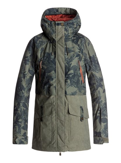 roxy, Сноубордическая куртка Tribe, DUSTY IVY_SYLVAN FOREST (gqm6) Tribe - Snow Jacket for Women ERJTJ03120