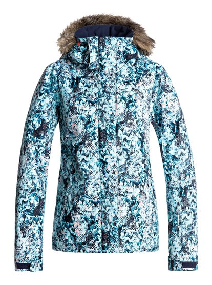roxy, Сноубордическая куртка Jet Ski, ARUBA BLUE_KALEIDOS FLOWERS (bfk9) Jet Ski - Snow Jacket for Women ERJTJ03124
