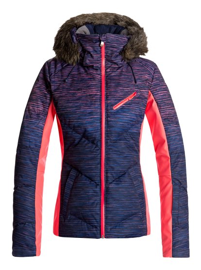 roxy, Сноубордическая куртка Snowstorm, NEON GRAPEFRUIT_SPACE DYE GRAD (nkn7) Snowstorm - Snow Jacket for Women ERJTJ03141