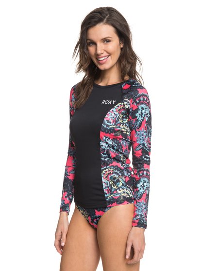 roxy, Гидрофутболка с длинным рукавом ROXY Waves Swim UPF 50, ROUGE RED MAHNA MAHNA (mlj5) ROXY Waves Swim - Long Sleeve UPF 50 Rash Vest ERJWR03209