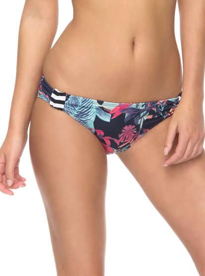roxy, Плавки ROXY Essentials, DRESS BLUES FANTASTIC GARDEN S (btk6) ROXY Essentials - 70s Bikini Bottoms for Women ERJX403563