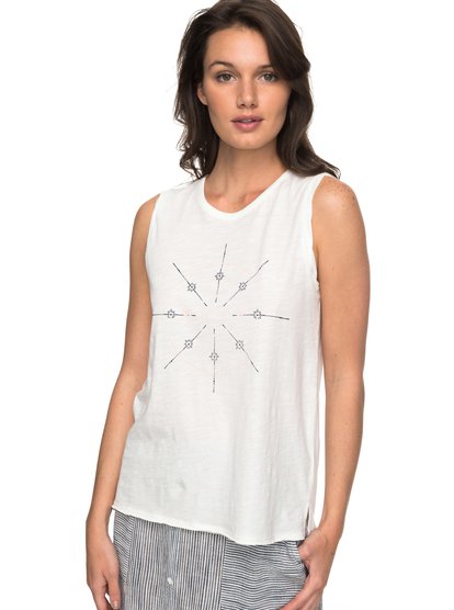 roxy, Футболка без рукавов Time For An Other Year, MARSHMELLOW (wbt0) Time For An Other Year - Sleeveless T-Shirt ERJZT04184