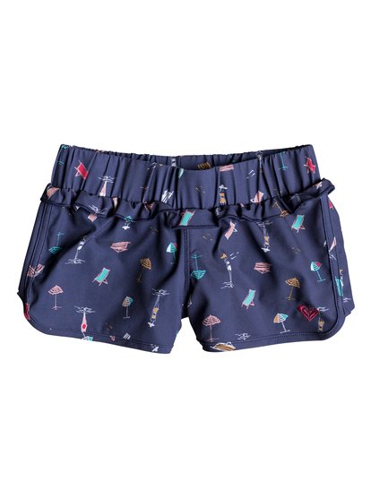 roxy, Бордшорты Tropicool Sunshine, DEEP COBALT ON THE BEACH (bre7) Tropicool Sunshine - Board Shorts for Girls 2-7 ERLBS03025