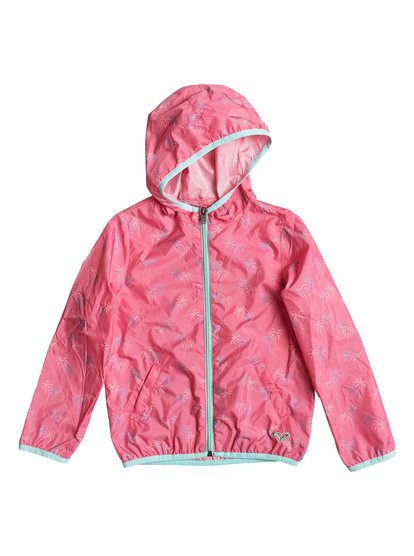 roxy, Ветровка с капюшоном Fearsome Current, SUGAR CORAL PALM TINY (mjj6) Fearsome Current - Hooded Windbreaker ERLJK03017