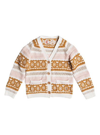 roxy, Кардиган Despite Variety, SPRUCE YELLOW LUCIE JACQUARD T (ylk7) Despite Variety - Cardigan for Girls 2-7 ERLSW03018
