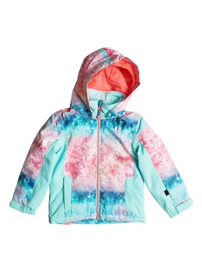 roxy, Сноубордическая куртка Mini Jetty, NEON GRAPEFRUIT_SOLARGRADIENT (nkn8) Mini Jetty - Snow Jacket for Girls 2-7 ERLTJ03004
