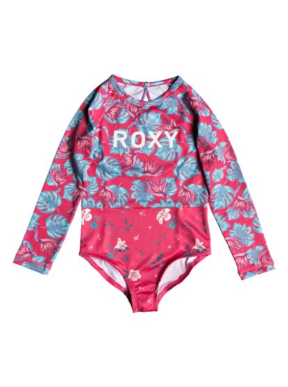 roxy, Гидрокупальник с длинным рукавом ROXY Mermaid UPF 50, ROUGE RED ABYSSAL TROPICAL (mlj6) ROXY Mermaid - Long Sleeve One-Piece UPF 50 Rashguard ERLWR03067