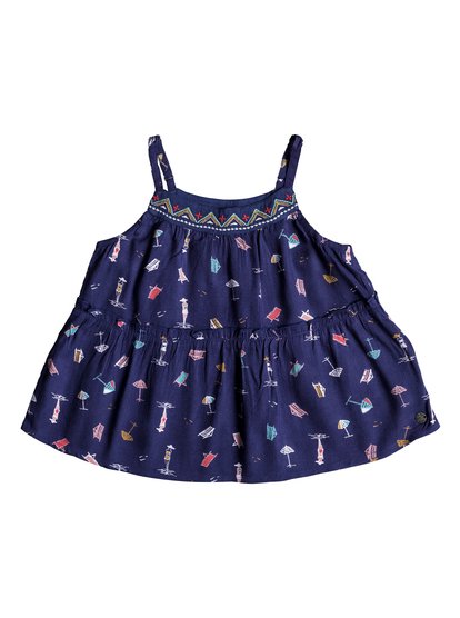 roxy, Майка All Your Heart, DEEP COBALT ON THE BEACH (bre7) All Your Heart - Strappy Top for Girls 2-7 ERLWT03019