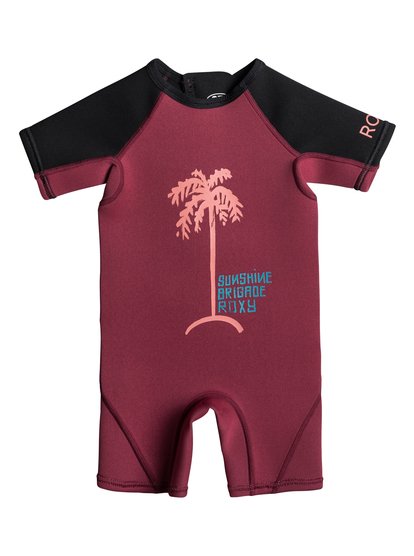roxy, Гидрокостюм с молнией на спине 1.5mm Syncro, SANGRIA (rze0) 1.5 SYNCRO TODDLER BZ SS SP FL EROW503001