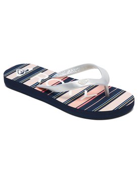 roxy, Girls 7-14 Tahiti Flip Flops, PINK STRIPE (spi) Tahiti VI - Flip-Flops ARGL100181