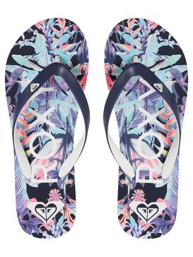 roxy, Сланцы Tahiti, BLUE (445) Tahiti Vi - Flip-Flops for Women ARJL100669