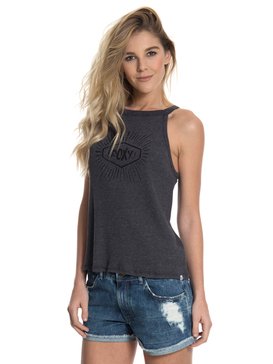 roxy, Regata Feminina Abertura nas Costas e Estampa Frontal Roxy, PRETO * (prt) RX REGATA NAVY MATCH BR73731601