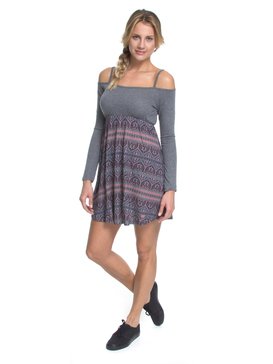 roxy, Vestido Manga Longa Open Shoulder Bandana Daze Roxy, MESCLA CLARO* (mes) RX VESTIDO BANDANA FLY BR73811547