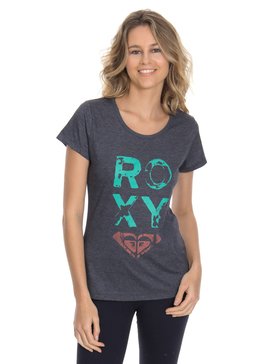 roxy, Camiseta Feminina Manga Curta e Estampa Frontal Roxy, PRETO* (prt) RX CAMISETA SILK THIS TIME BR73871453