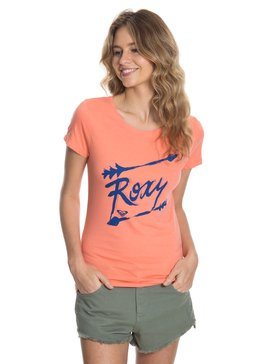roxy, Camiseta Feminina Manga Curta e Estampa Frontal Roxy, LARANJA SALMAO * (603) RX CAMISETA SILK DIRECTIONS BR73871460