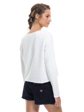roxy, Camiseta Manga Longa em Moletinho Nines Roxy, SNOW WHITE* (snw) RX CAM VINTAGE M/L NINES BR73931087
