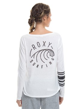 roxy, Camiseta Manga Longa em Malha Especial Surfing Roxy, OFF WHITE E PRETO* (off) RX CAM VINTAGE M/L SURFING BR73931088