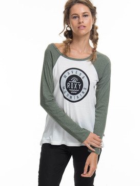 roxy, Camiseta Manga Longa Raglan Montains Roxy, GREY HEATHER (gre) RX CAM VINTAGE M/L MOUNTAINS BR73931090