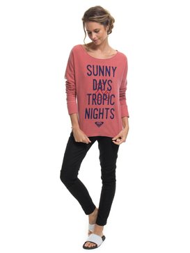 roxy, Camiseta Manga Longa em Malha Waffle Sunny Days Roxy, TAN (tan) RX CAM VINTAGE M/L SUNNY DAYS BR73931092