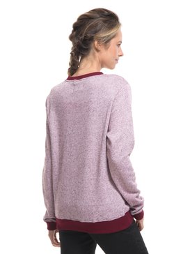 roxy, Moletom Botonê c/ Felpa Colorida Daze Roxy, WINE HEATHER (win) RX MOLETOM CARECA DAZE BR77491106