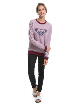 roxy, Moletom Botonê c/ Felpa Colorida Daze Roxy, WINE HEATHER (win) RX MOLETOM CARECA DAZE BR77491106
