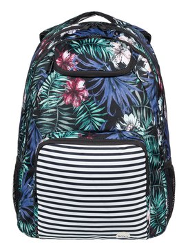 roxy, Mochila Feminina Estampada Bolso Frontal e Compartimentos Internos Roxy, BLACK* (kvj6) RX MOCHILA SHADOW SWELL IMP BR78261719